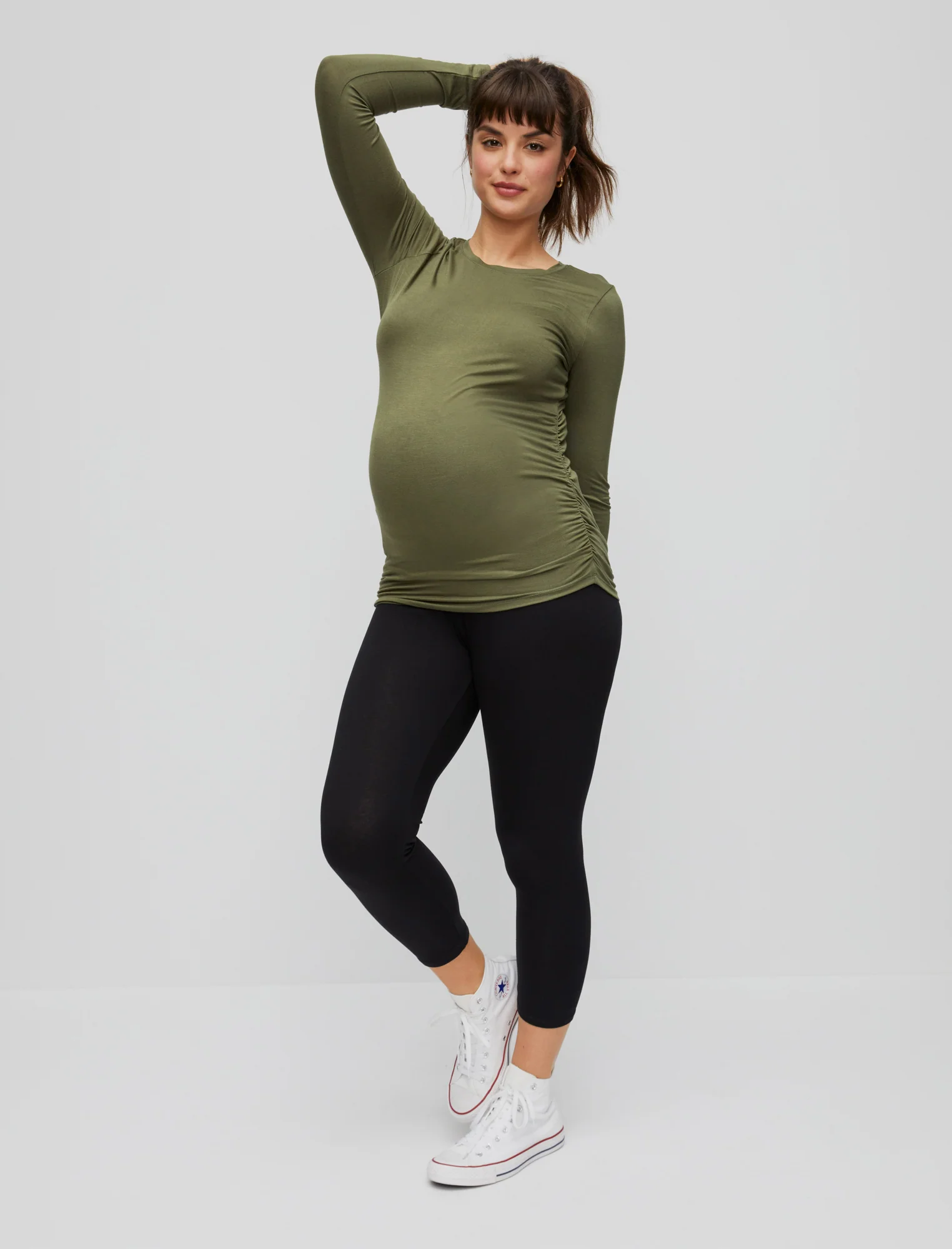 Basic Layering Secret Fit Belly® Maternity Crop Leggings - Image 4