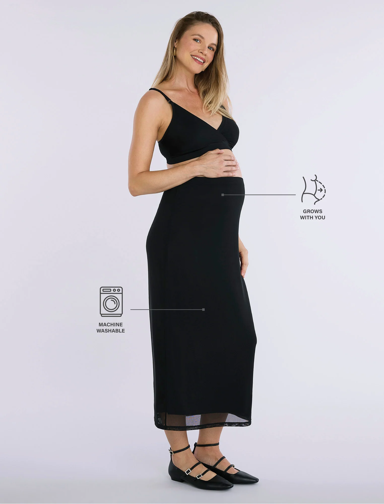 Bodycon Maxi Skirt in Mesh - Image 6