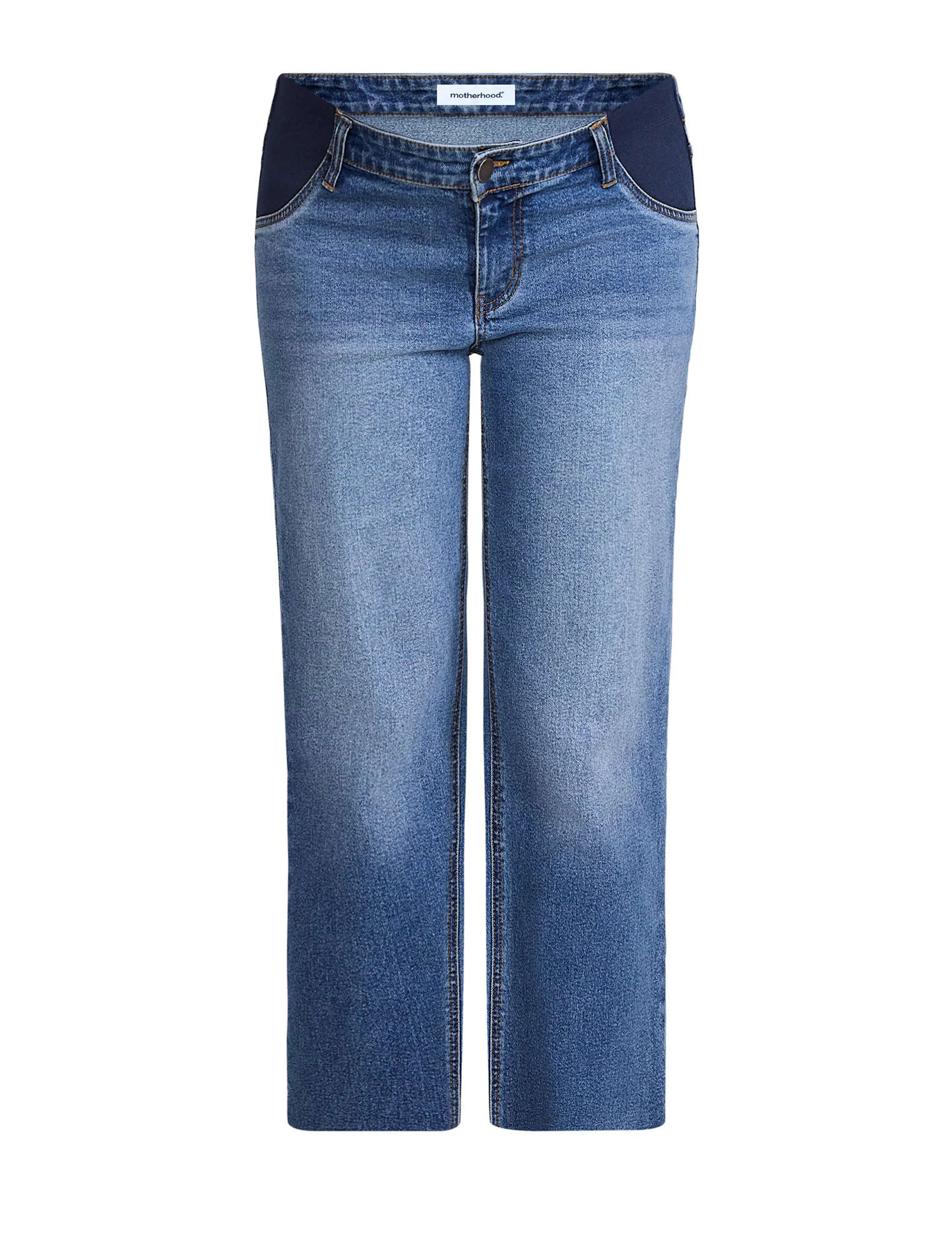 Crop Wide Leg Jeans with Elastic Pocket Inserts - Image 6
