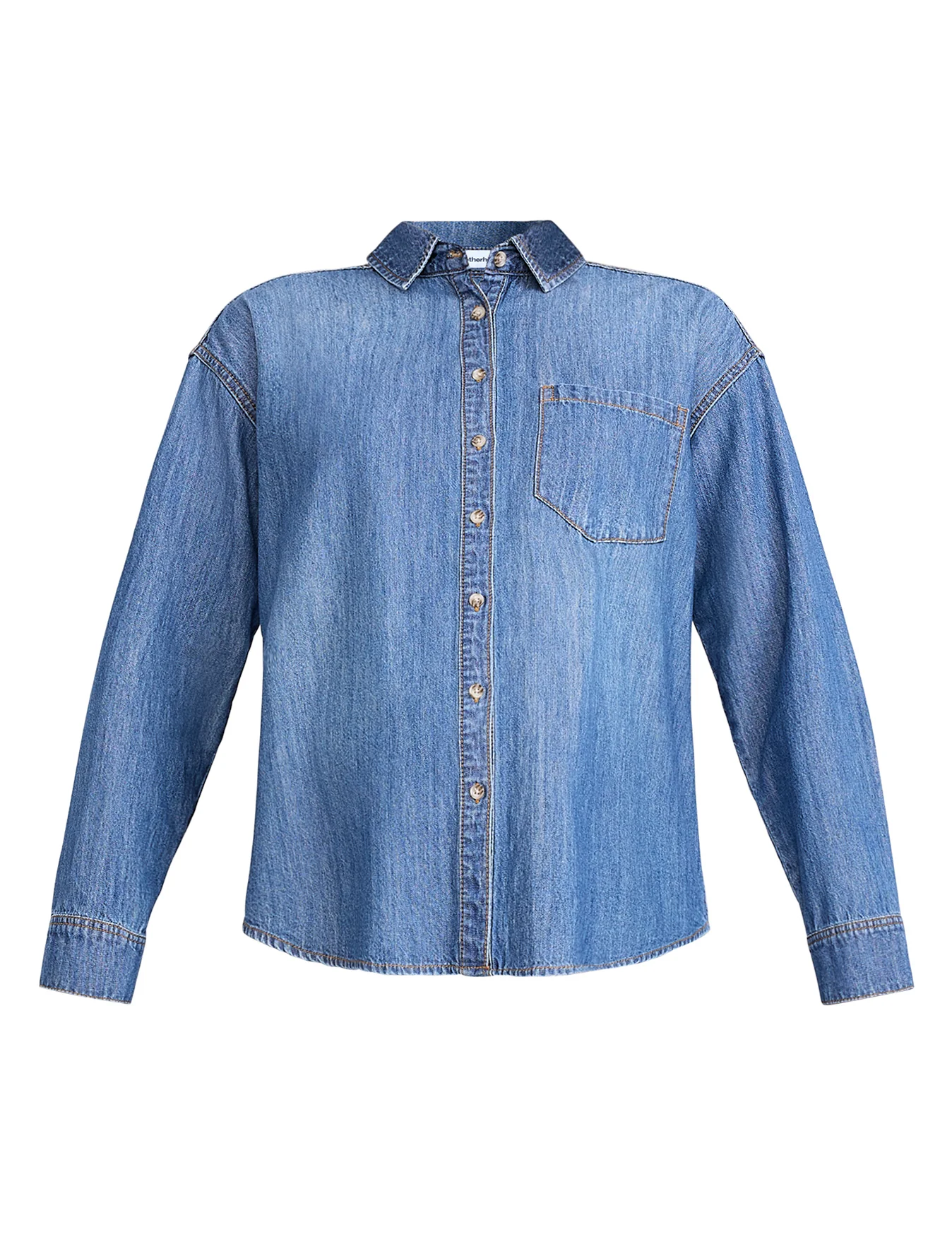 Denim Maternity Shirt - Image 6