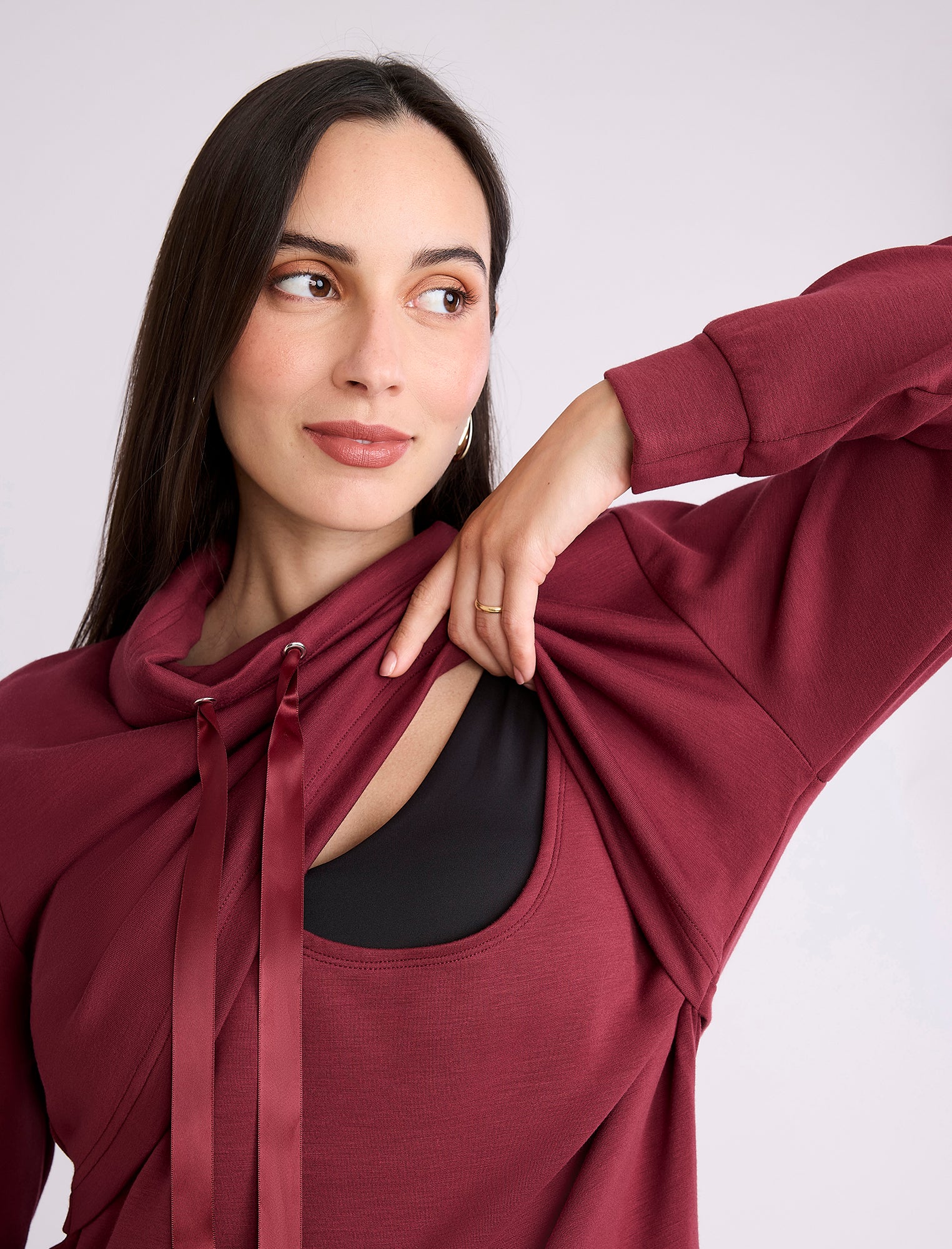 Funnel Neck Nursing Sweatshirt - Image 4