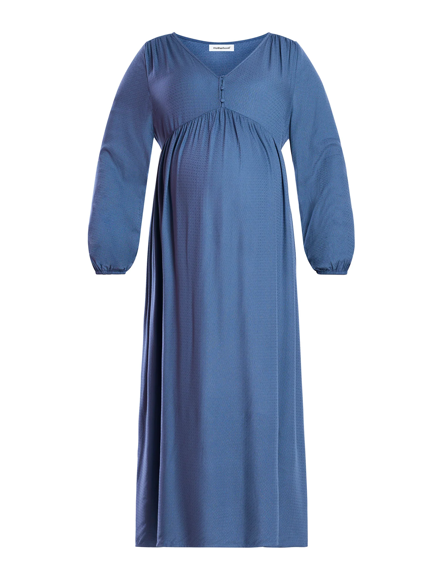 Long Sleeve Button Front Midi Dress - Image 5