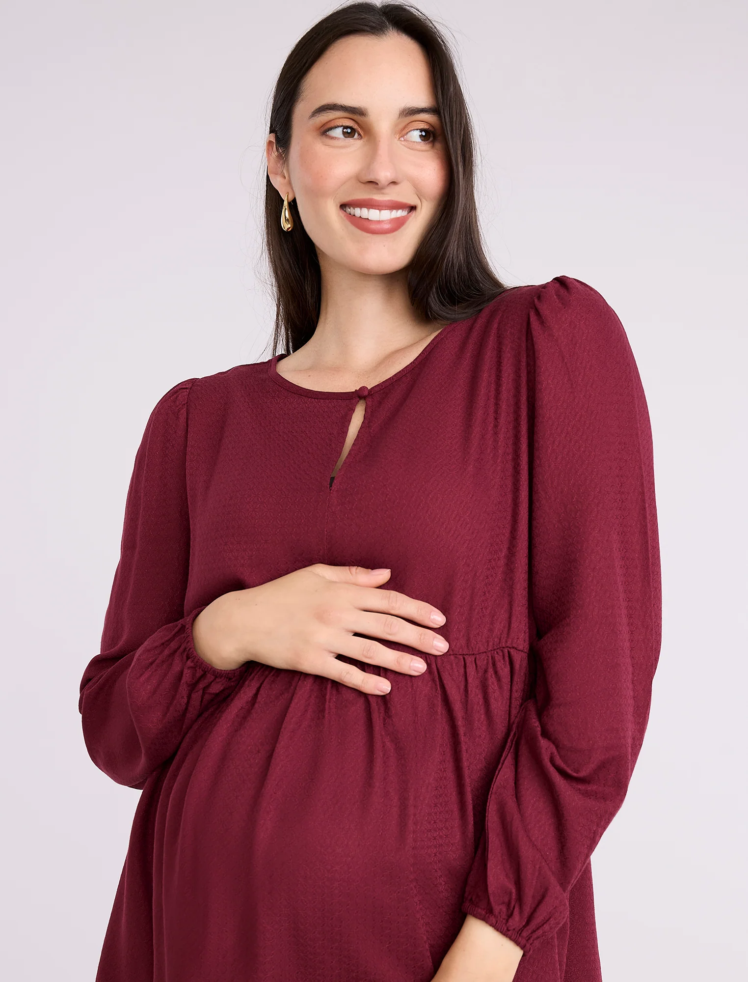 Long Sleeve Keyhole Blouse - Image 4