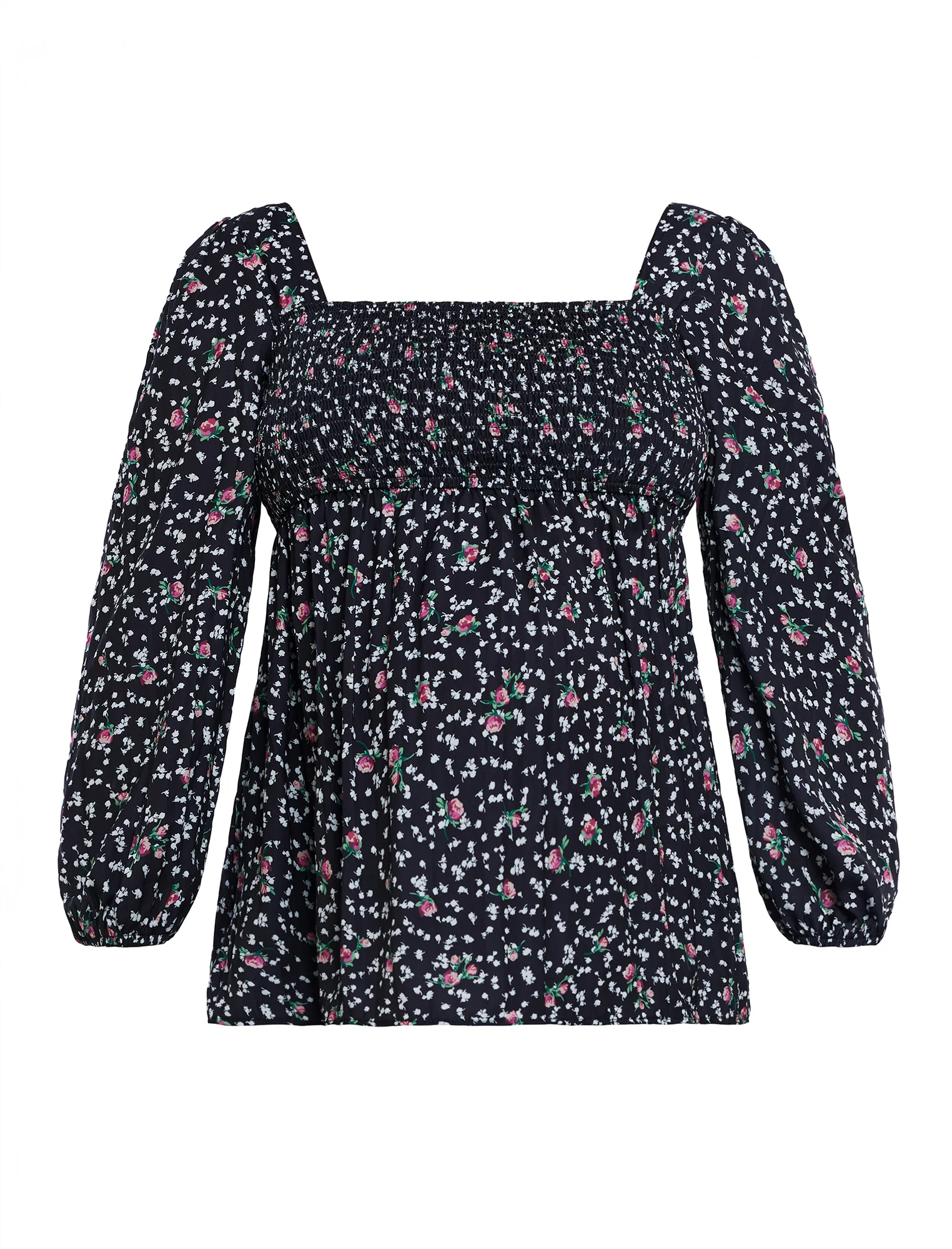 Long Sleeve Mocked Empire Waist Top - Image 5