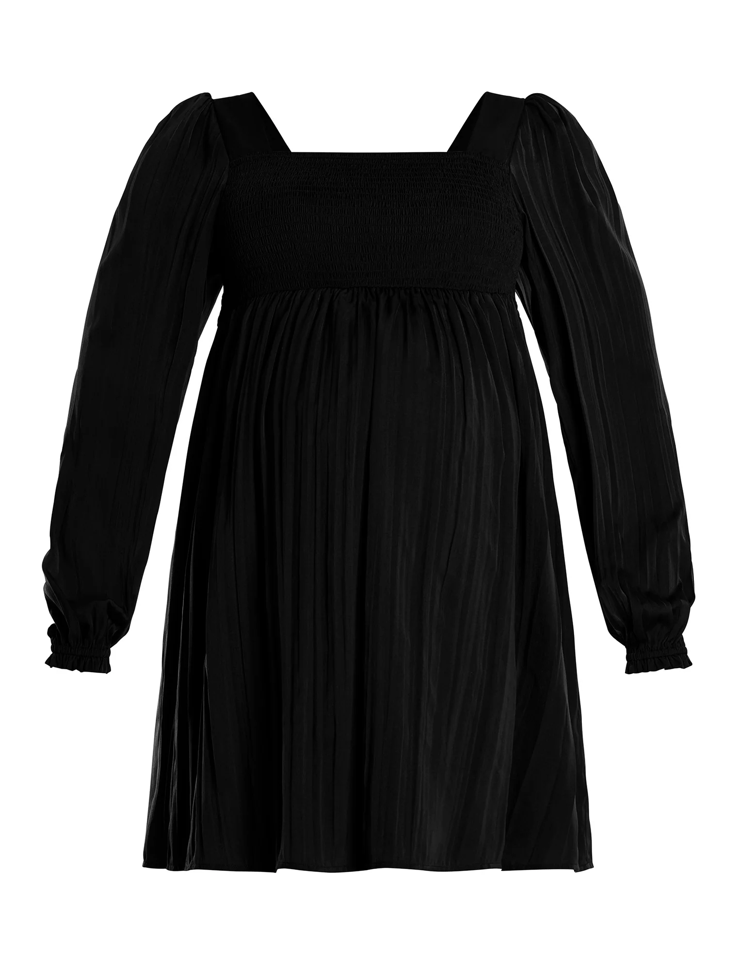 Long Sleeve Smocked Babydoll Dress - Image 5