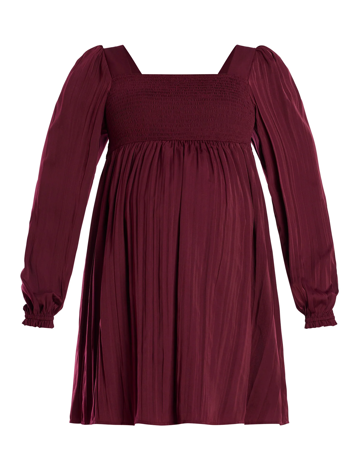 Long Sleeve Smocked Babydoll Dress - Image 5