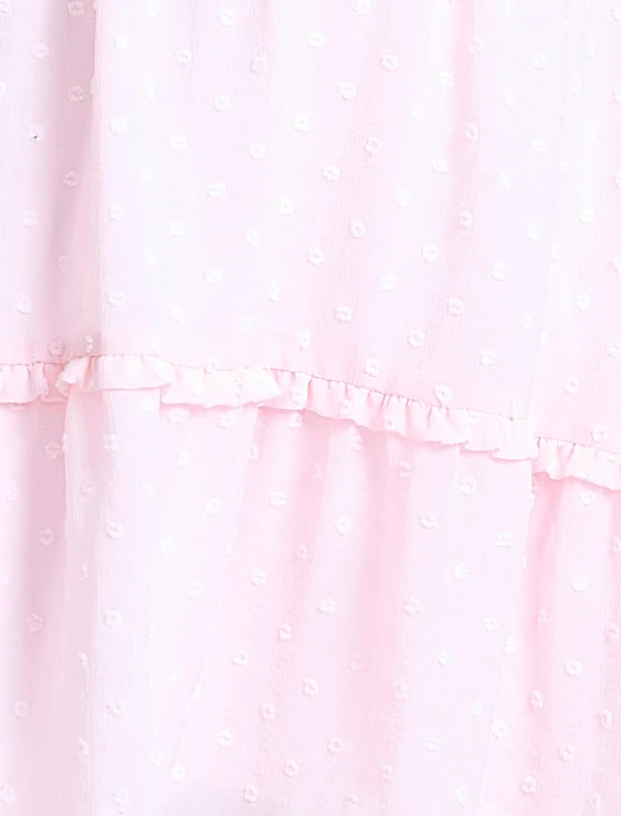 Long Sleeve Tie Tiered Dress - Image 5