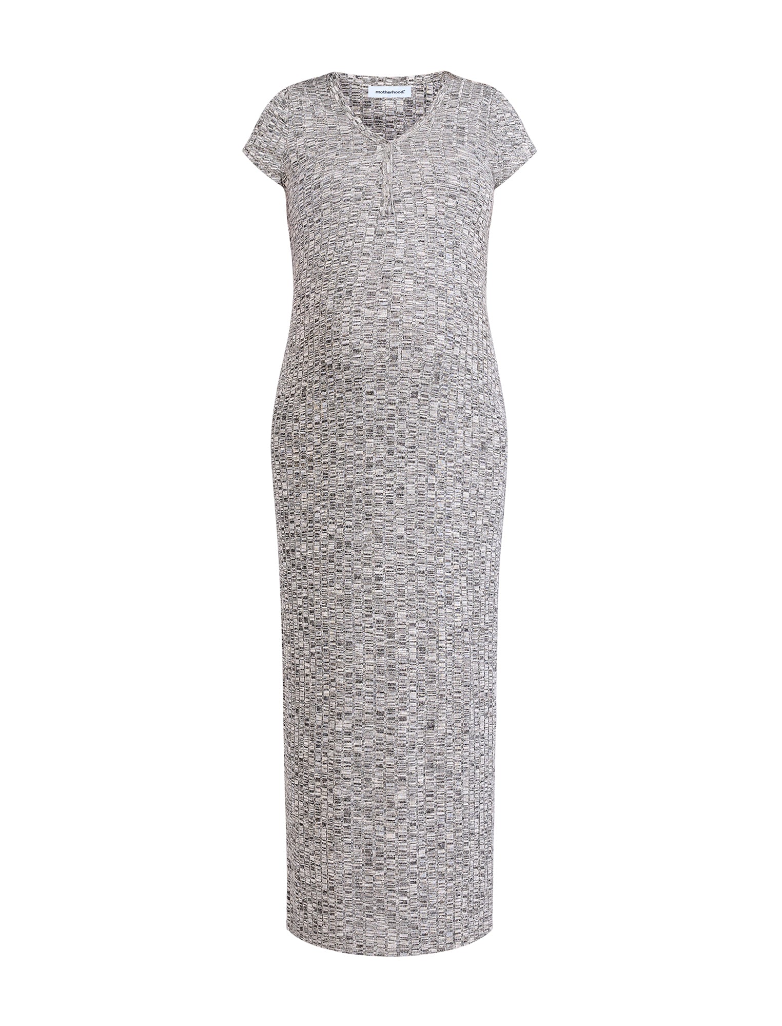 Maternity Henley Bodycon Maxi Dress - Image 6
