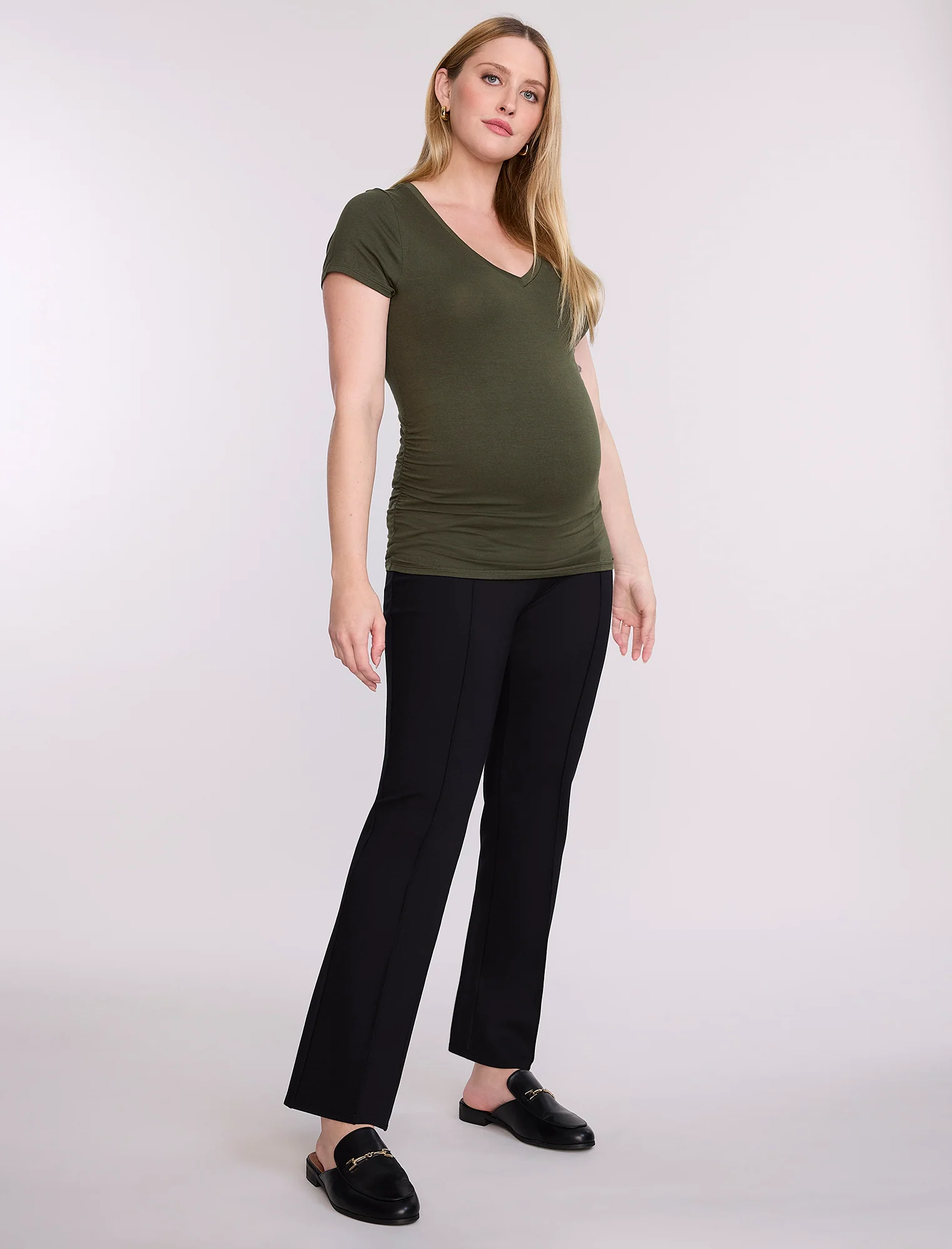 Maternity Ponte Flare Pant - Image 3