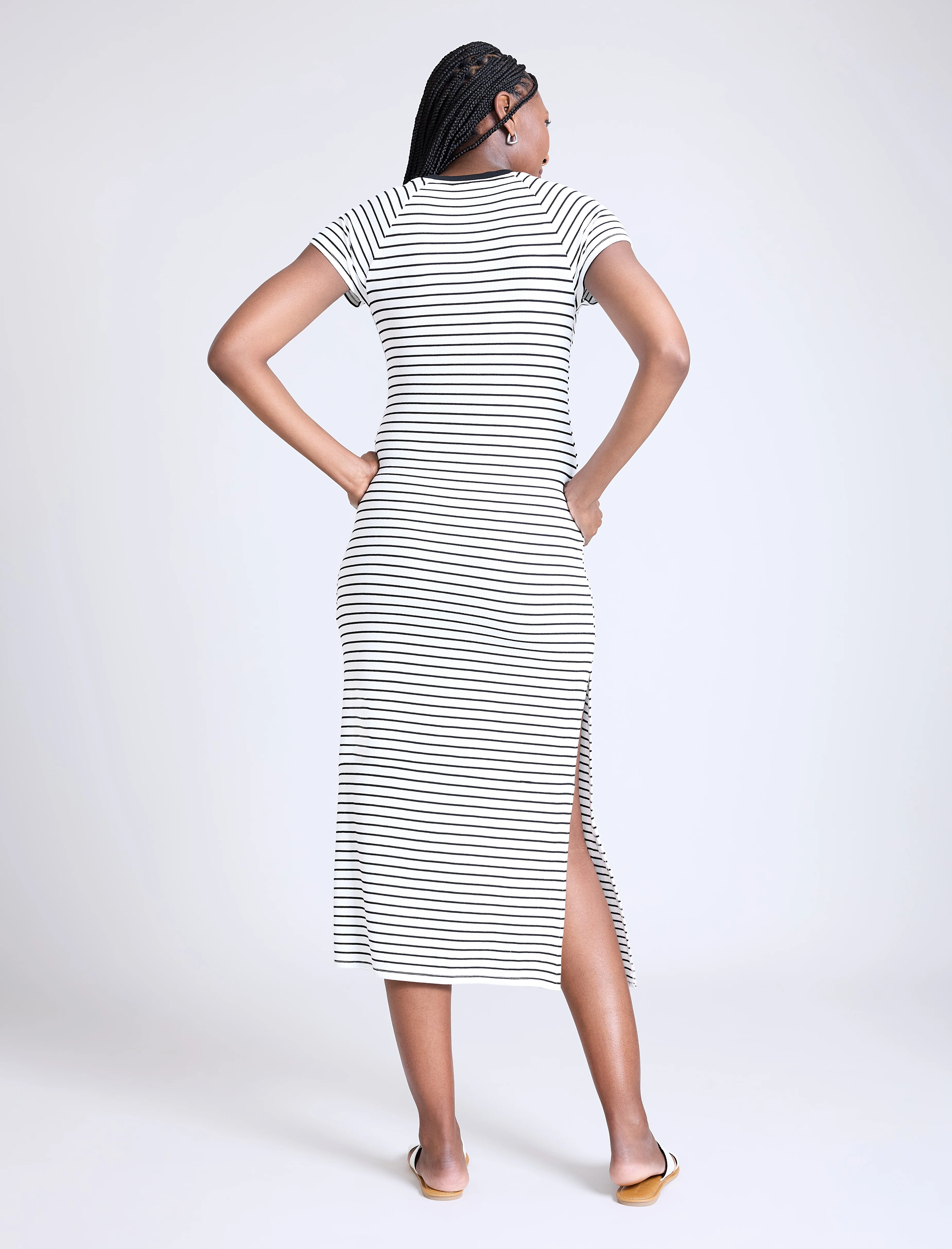 Ribbed Raglan Midi Dress - Image 2