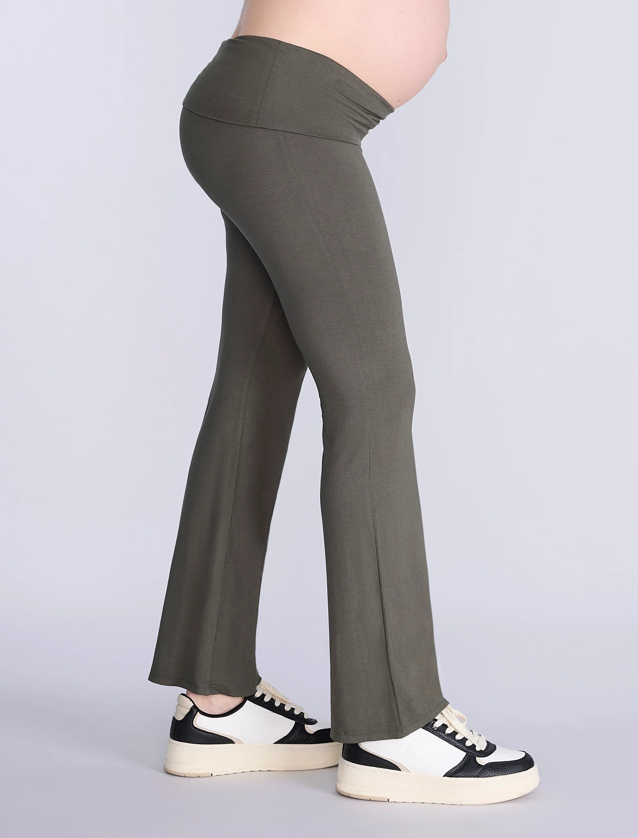 Roll Over Waist Flare Legging - Image 3