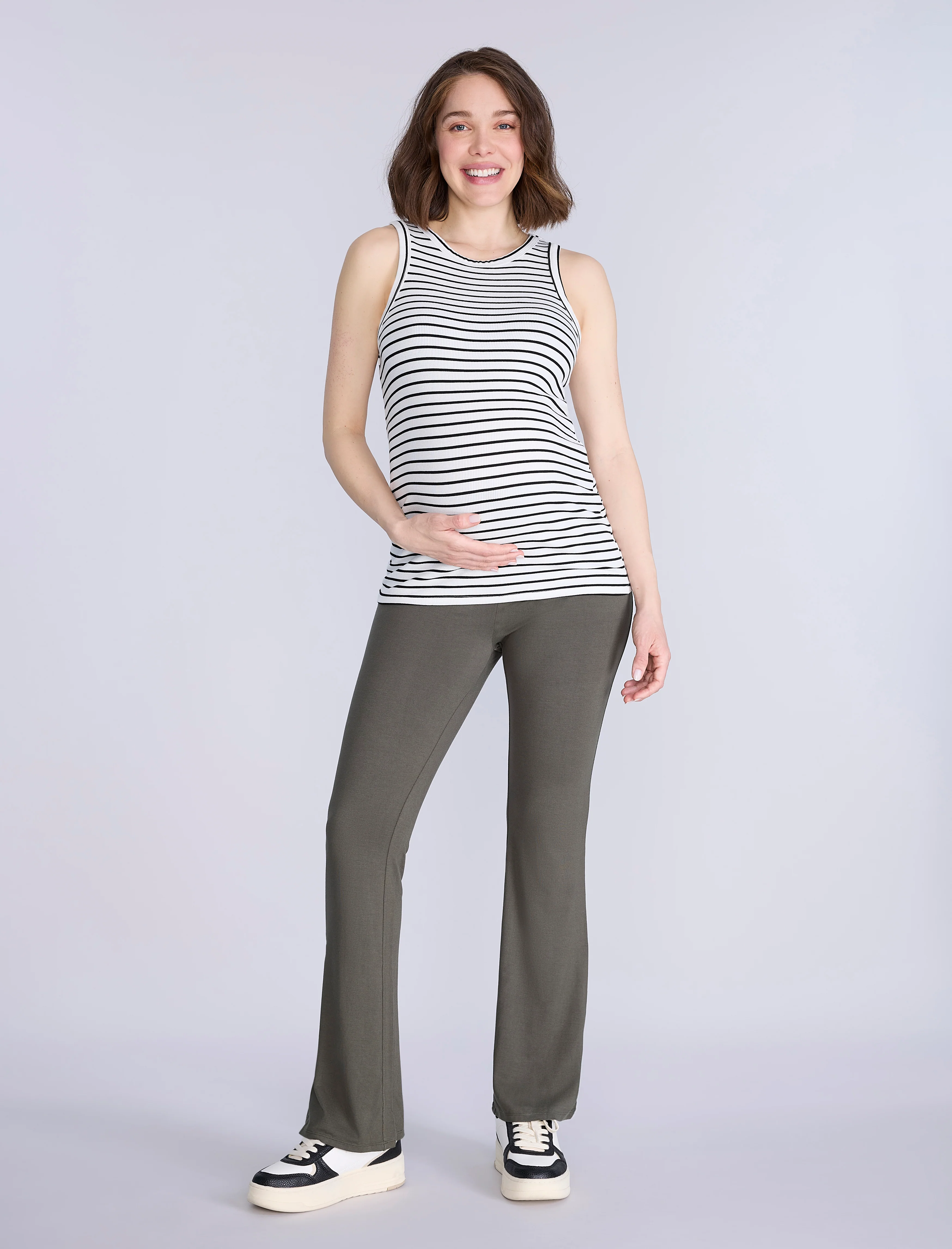 Roll Over Waist Flare Legging - Image 4
