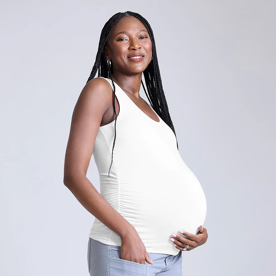 Side Ruched Maternity Tank Top - Image 6