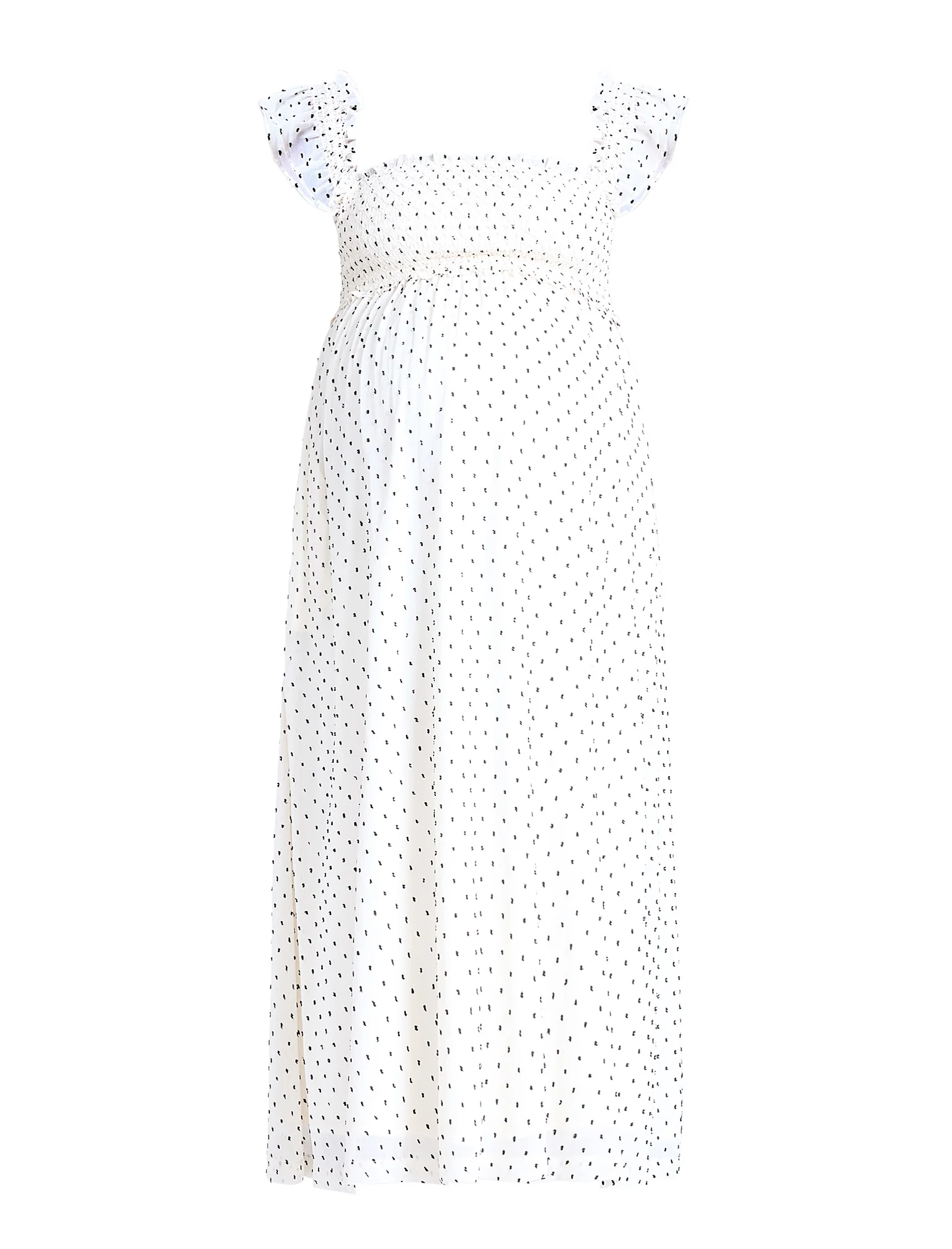 Sleeveless Ruffle Shoulder Smocked Dress - Image 6