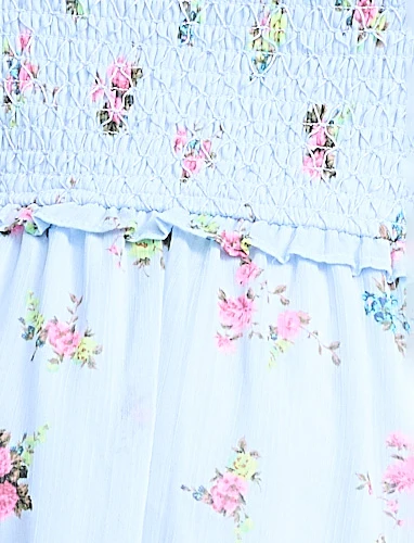 Sleeveless Ruffle Shoulder Smocked Dress - Image 5