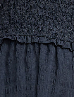Sleeveless Ruffle Shoulder Smocked Dress - Image 5
