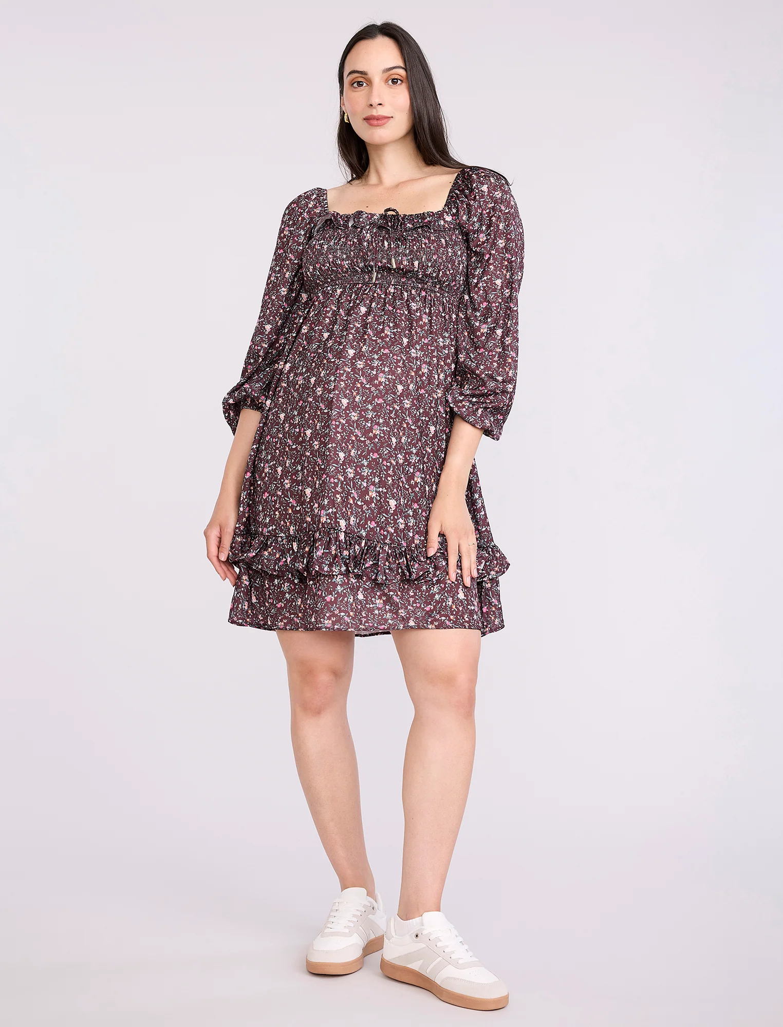 Smocked Baby Doll Mini Dress