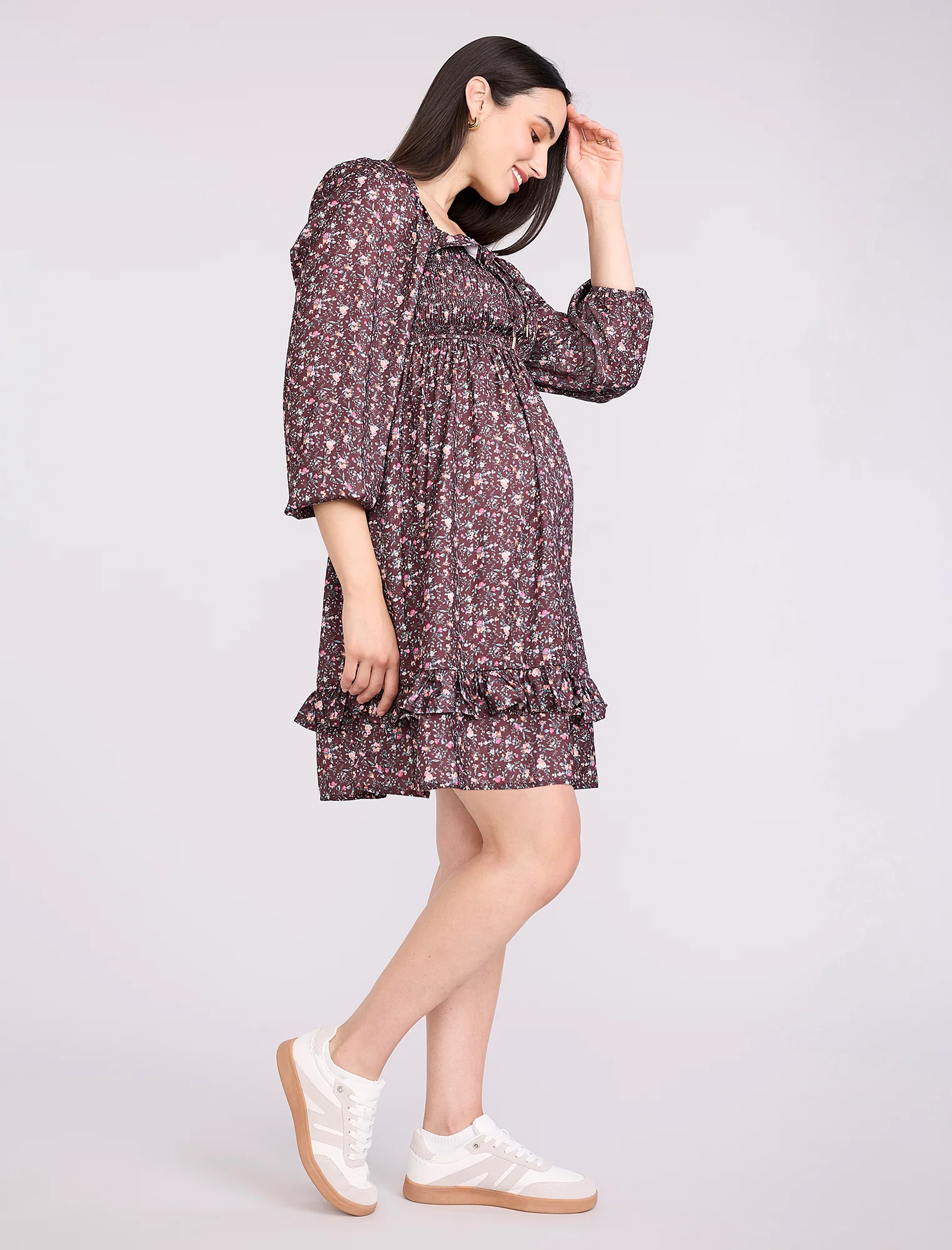 Smocked Baby Doll Mini Dress - Image 3