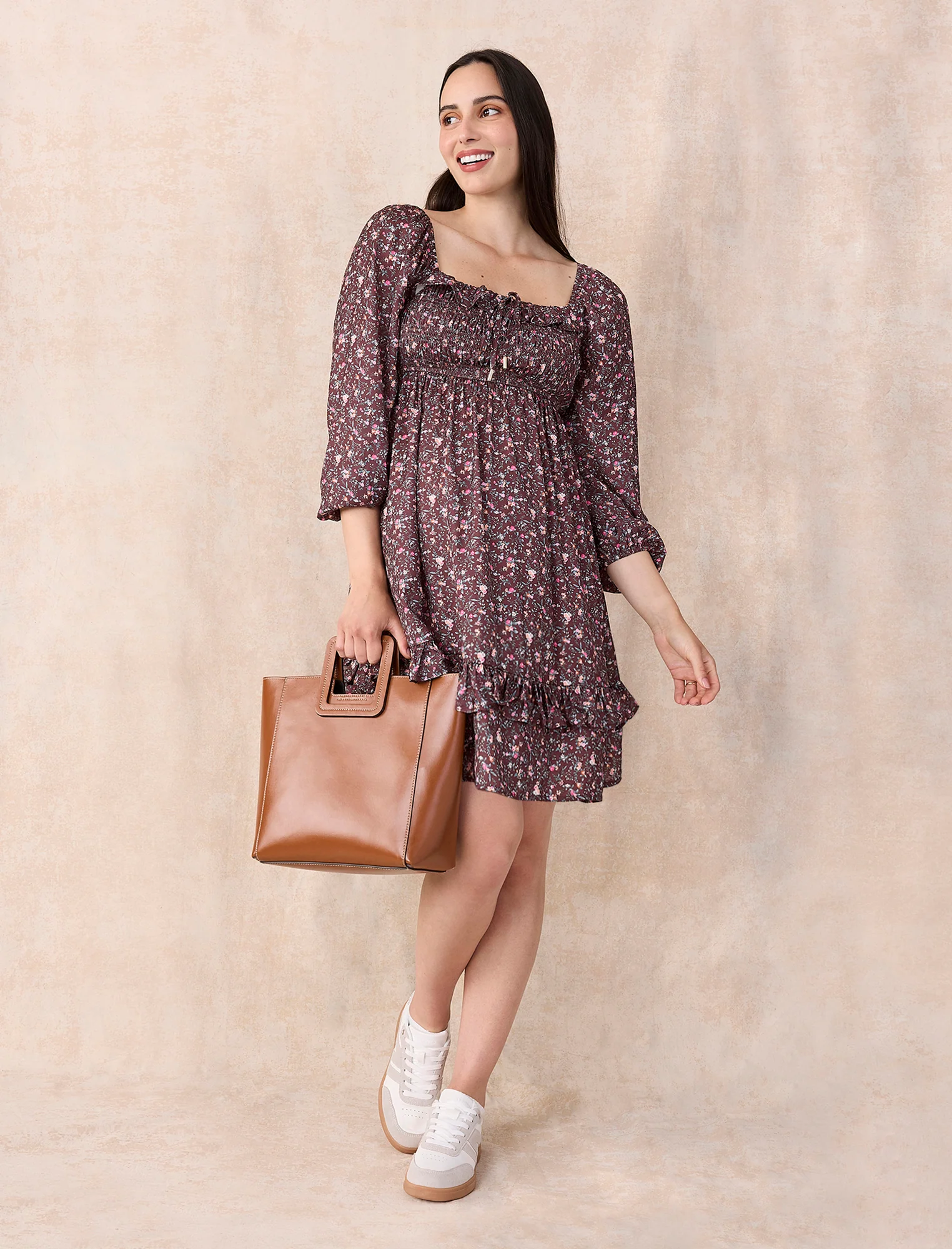 Smocked Baby Doll Mini Dress - Image 8