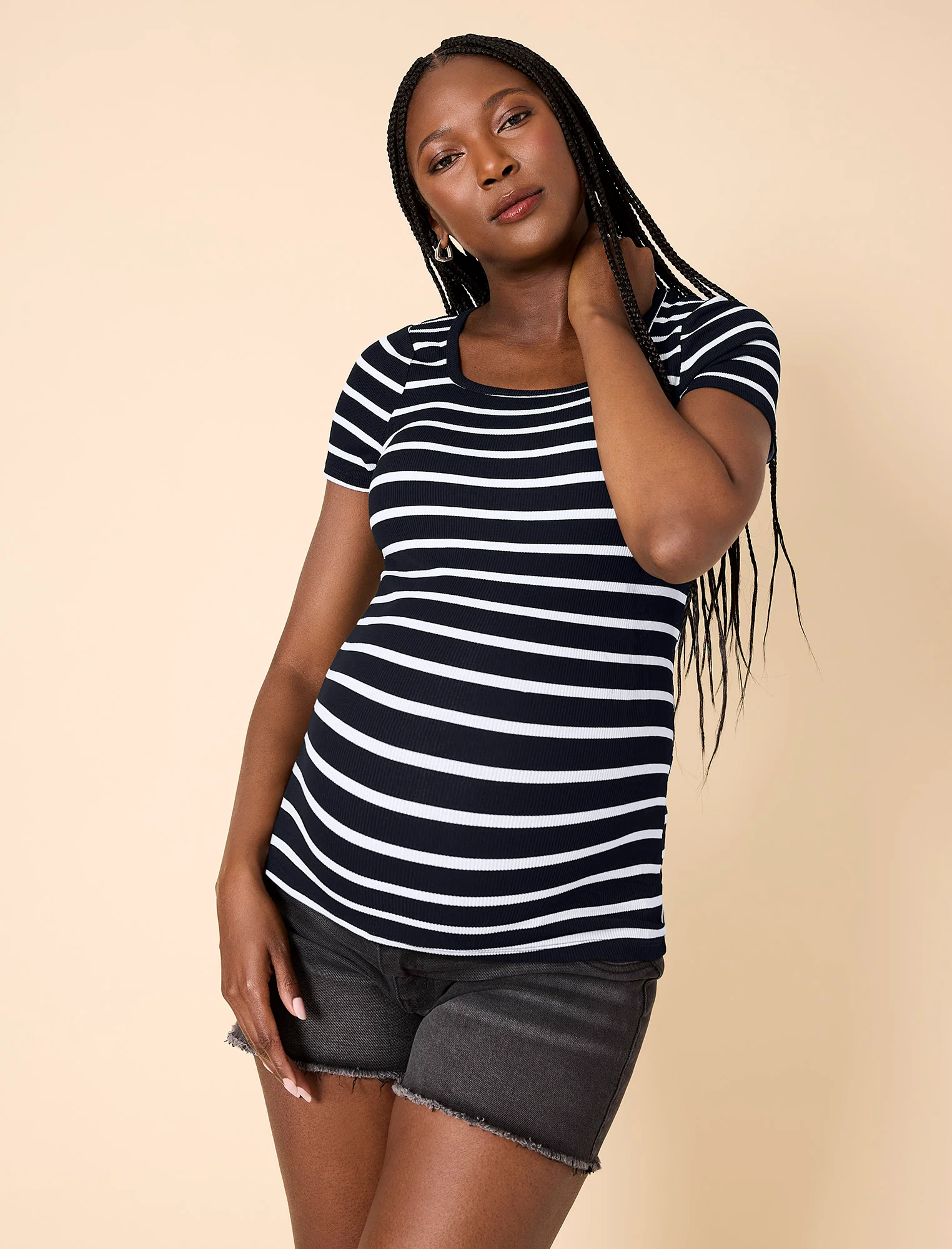 Square Neck Short Sleeve Top - Image 7