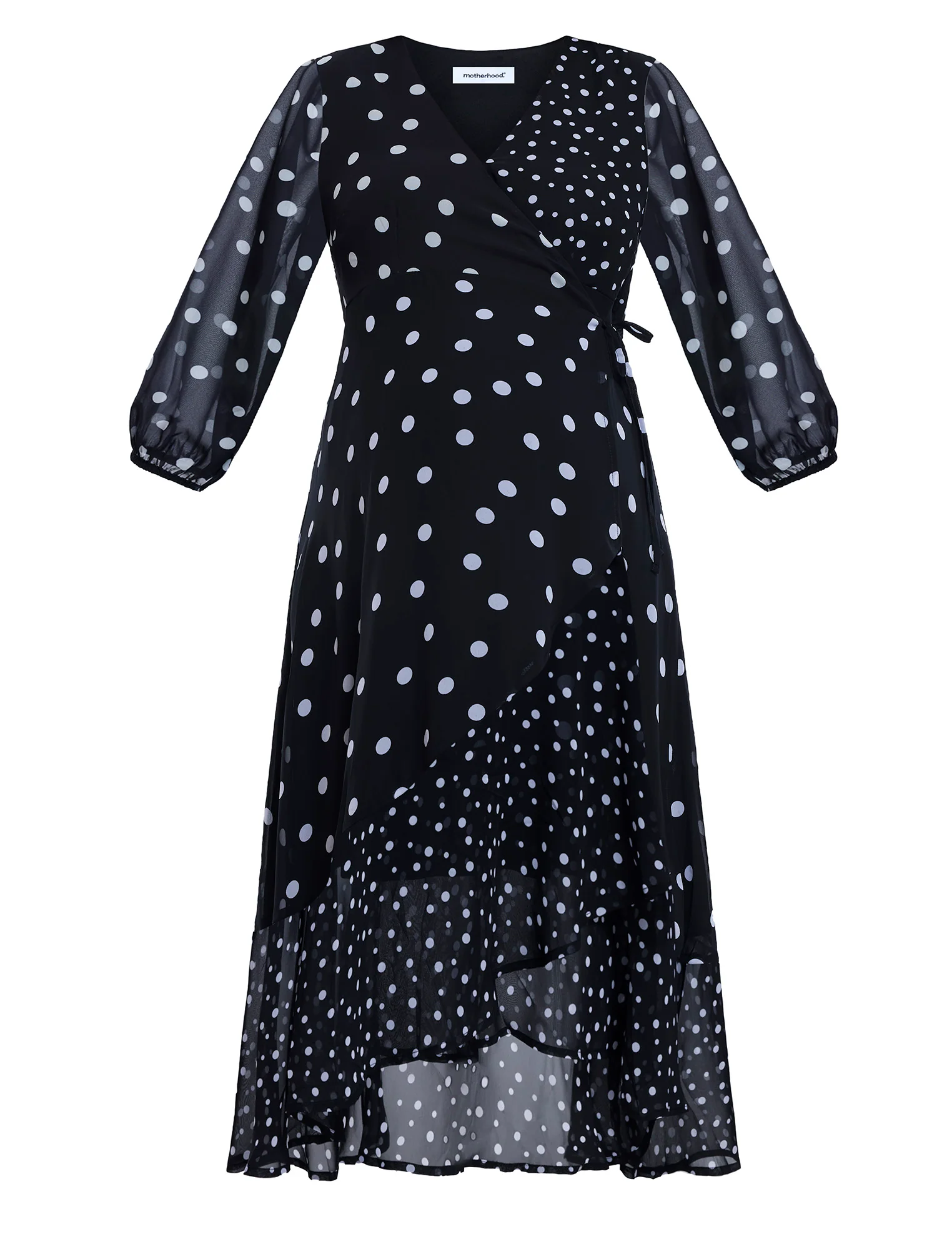 Wrap Flounce Midi Dress - Image 5